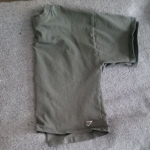 GYMSHARK "Strength Green" Boxy Tee - Small